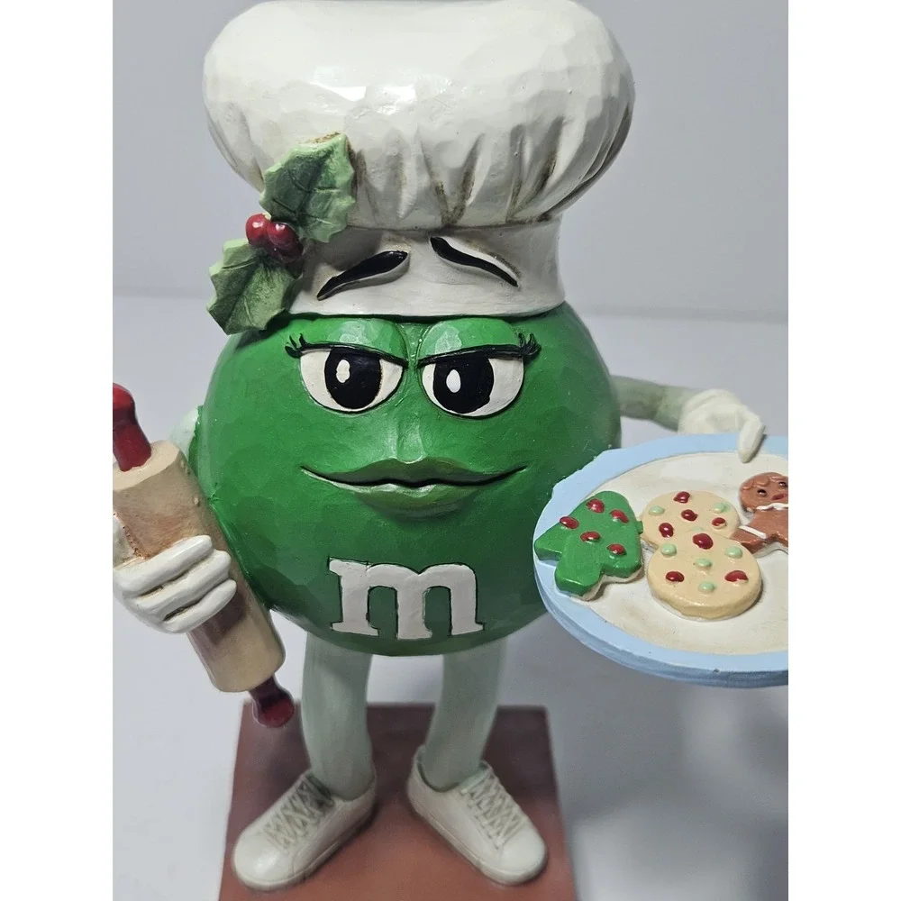 Jim Shore M&M'S Baked By Green Character with Cookies Christmas Figurine 6015680